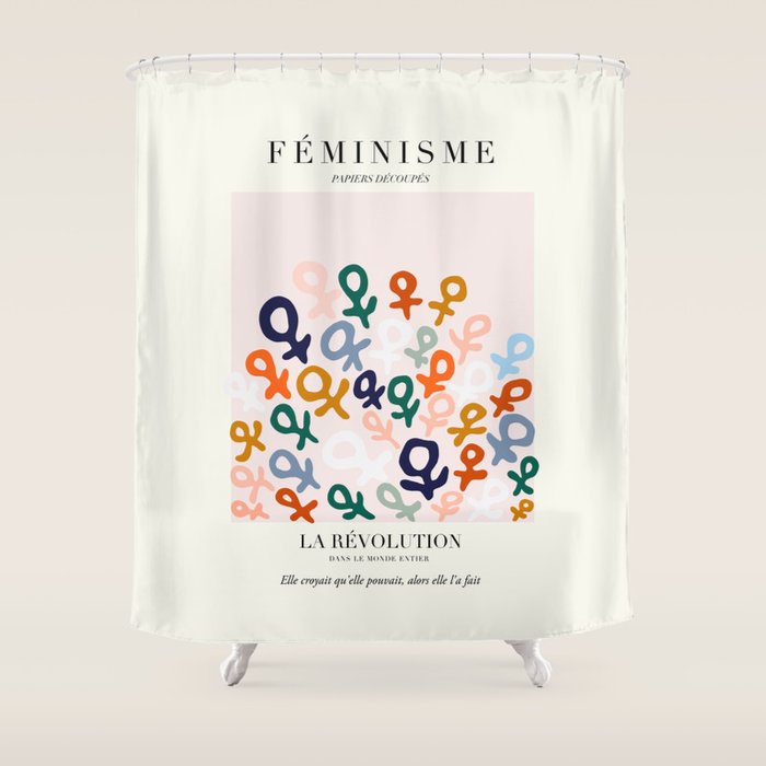 L'ART DU FÃMINISME â Feminist Art â Matisse Exhibition Poster Shower Curtain Gallery Image 1