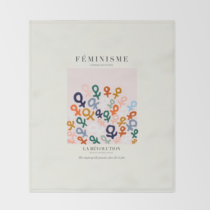 L'ART DU FÃMINISME â Feminist Art â Matisse Exhibition Poster Throw Blanket Gallery Image 2