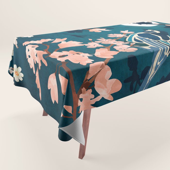Midnight Blossom Tablecloth Gallery Image 1