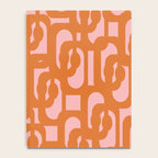 Mod Loops Orange and Pink Abstract Geometric Pattern Notebook Gallery Image 4