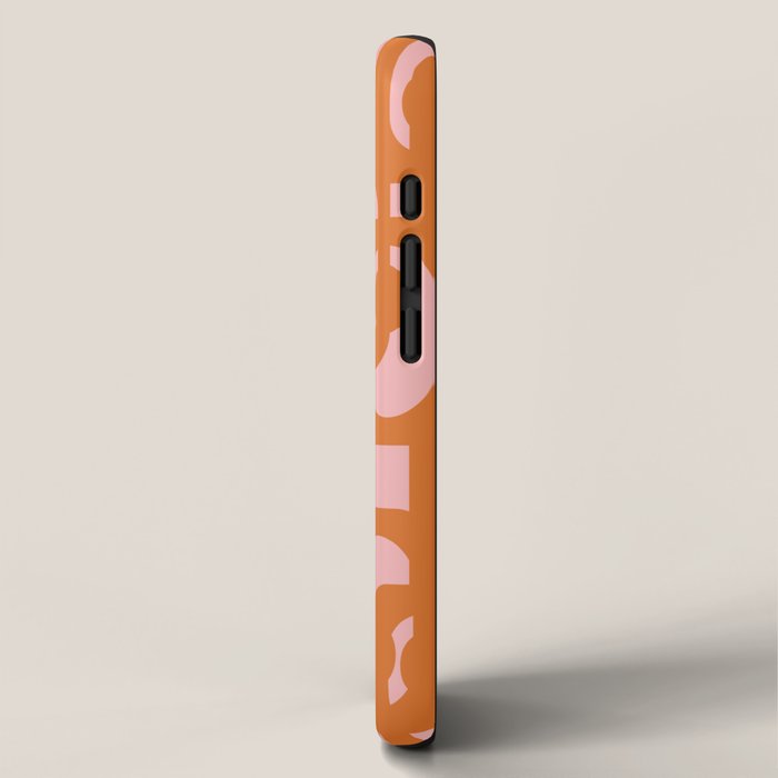 Mod Loops Orange and Pink Abstract Geometric Pattern iPhone Case Gallery Image 2
