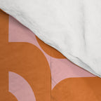 Mod Loops Orange and Pink Abstract Geometric Pattern Comforter Gallery Image 4