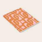 Mod Loops Orange and Pink Abstract Geometric Pattern Notebook Gallery Image 2