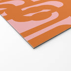 Mod Loops Orange and Pink Abstract Geometric Pattern Welcome Mat Gallery Image 2