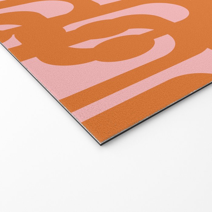 Mod Loops Orange and Pink Abstract Geometric Pattern Welcome Mat Gallery Image 2