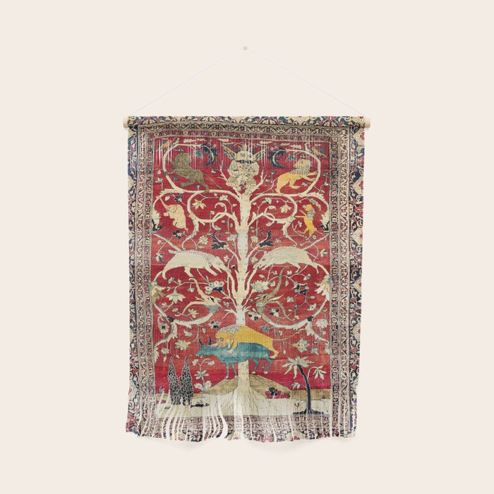 Silk Heriz Azerbaijan Northwest Persian Rug Print Wall Hanging Gallery Image 1