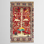 Silk Heriz Azerbaijan Northwest Persian Rug Print Tablecloth Gallery Image 2