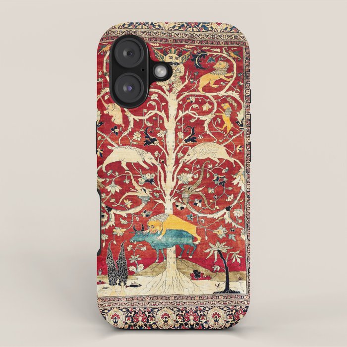 Silk Heriz Azerbaijan Northwest Persian Rug Print iPhone Case Gallery Image 1
