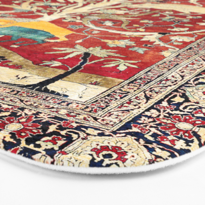 Silk Heriz Azerbaijan Northwest Persian Rug Print Bath Mat Gallery Image 3