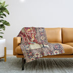 Silk Heriz Azerbaijan Northwest Persian Rug Print Throw Blanket Gallery Image 1