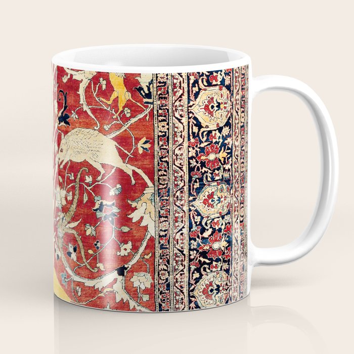 Silk Heriz Azerbaijan Northwest Persian Rug Print Coffee Mug Gallery Image 1