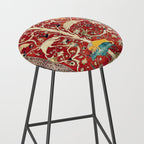 Silk Heriz Azerbaijan Northwest Persian Rug Print Stool Gallery Image 2