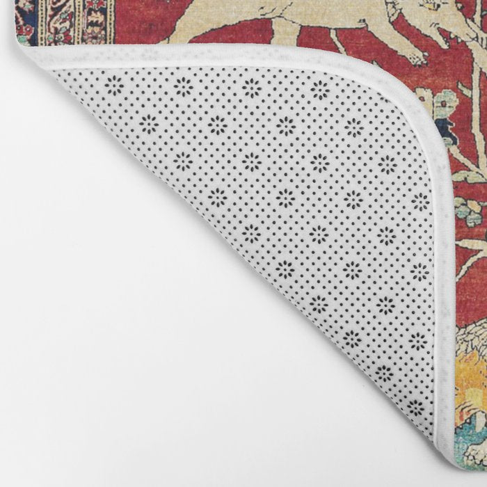Silk Heriz Azerbaijan Northwest Persian Rug Print Bath Mat Gallery Image 2