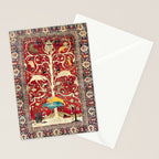 Silk Heriz Azerbaijan Northwest Persian Rug Print Stationery Card Gallery Image 2