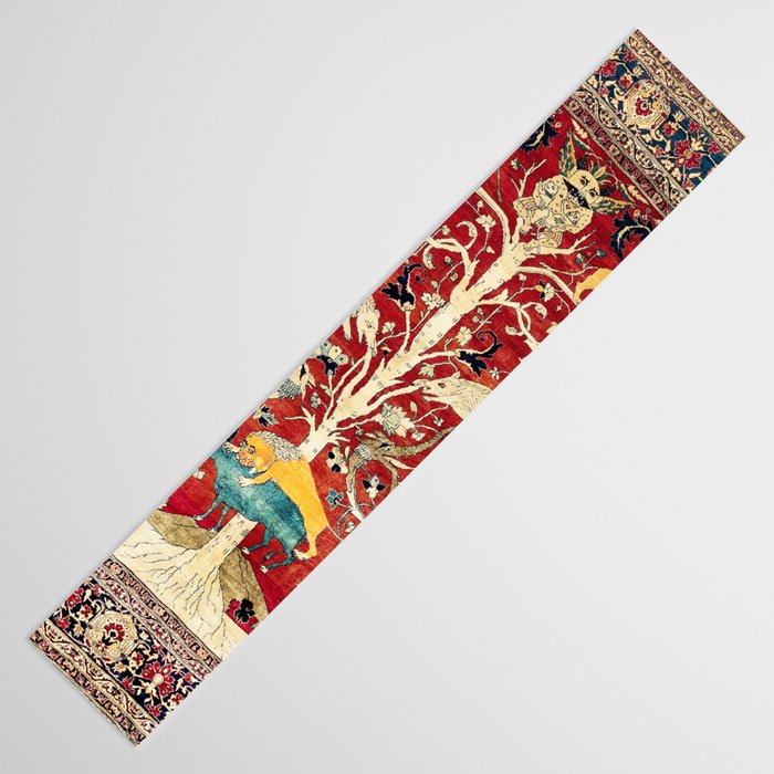 Silk Heriz Azerbaijan Northwest Persian Rug Print Table Runner Gallery Image 3