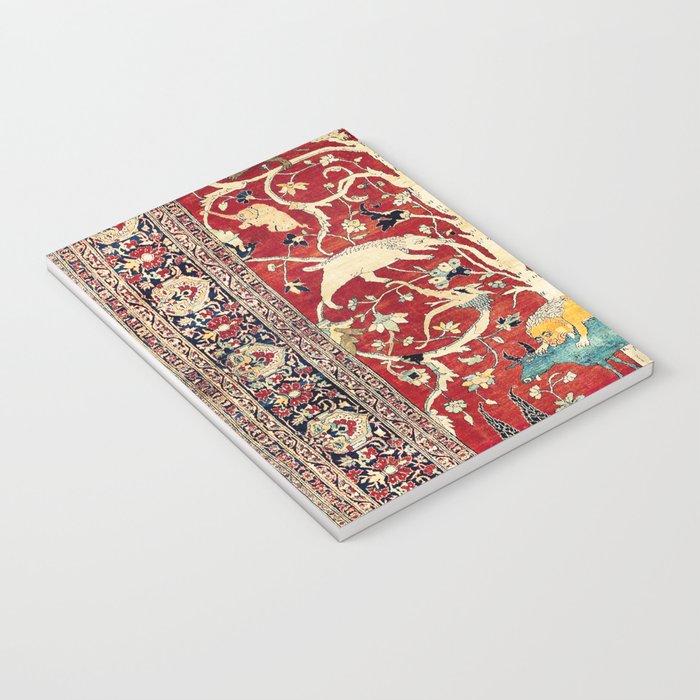 Silk Heriz Azerbaijan Northwest Persian Rug Print Notebook Gallery Image 3