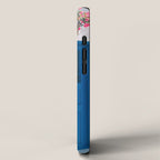 Blue Door in Santorini Greece - Pink Flowers by House - Fine Art Travel Photography iPhone Case Gallery Image 2