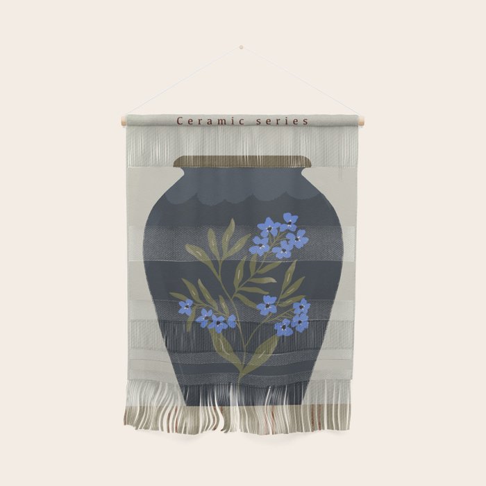  blue jug with floral ornament  Wall Hanging Gallery Image 1