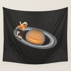 Saturn Skating - Skateboard Wall Tapestry Gallery Image 4