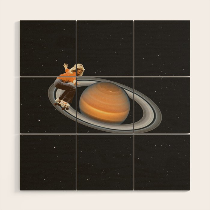 Saturn Skating - Skateboard Wood Wall Art Gallery Image 1