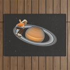 Saturn Skating - Skateboard Outdoor Rug Gallery Image 1