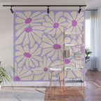 Big Groovy Flower - Purple Wall Mural Gallery Image 1