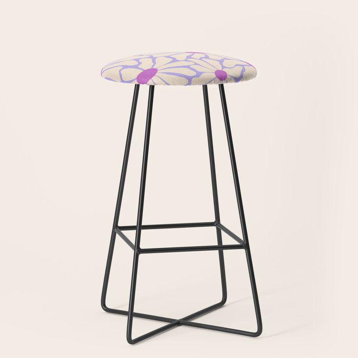 Big Groovy Flower - Purple Stool Gallery Image 1