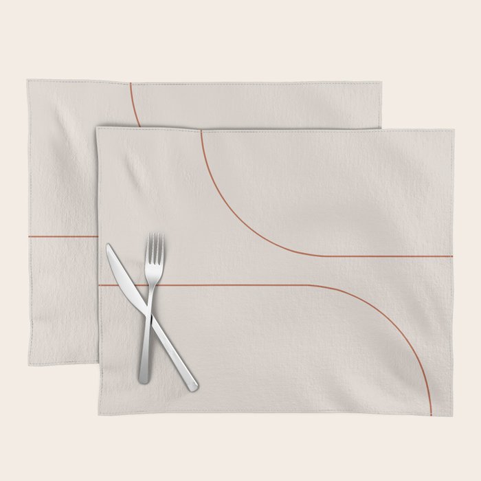 Modern Minimal Line Abstract XXVI Placemat Gallery Image 1