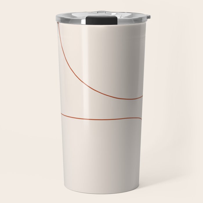 Modern Minimal Line Abstract XXVI Travel Mug Gallery Image 1