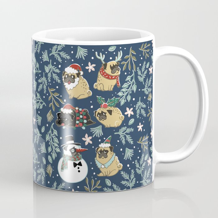 Christmas Pugs Coffee Mug Gallery Image 1