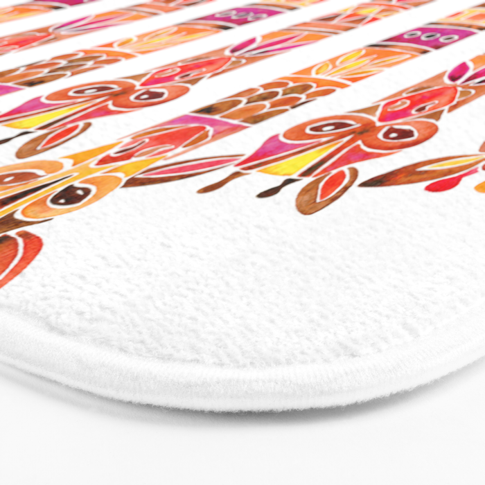 Giraffes - Fiery Palette Bath Mat Gallery Image 3