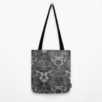 Gothic Halloween Damask - grayscale  Tote Bag Gallery Image 2