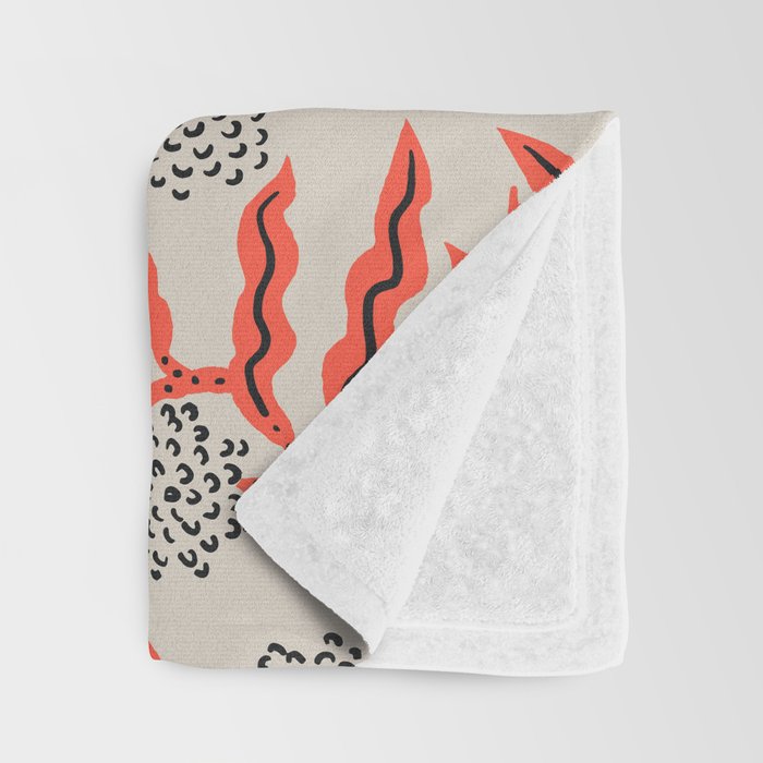LA VILLE VINE CORAL Throw Blanket Gallery Image 3