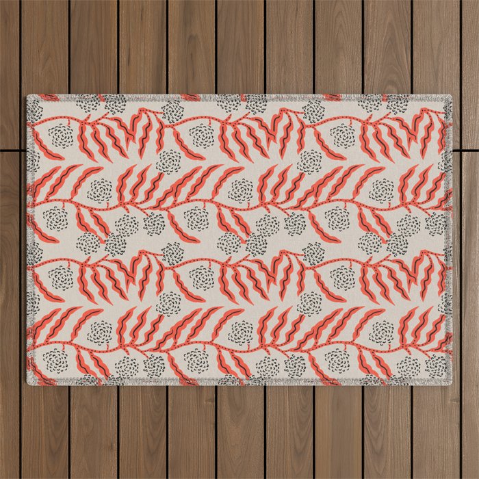 LA VILLE VINE CORAL Outdoor Rug Gallery Image 1