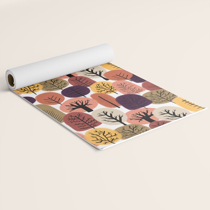 Autumn Trees Pattern Yoga Mat Gallery Image 2