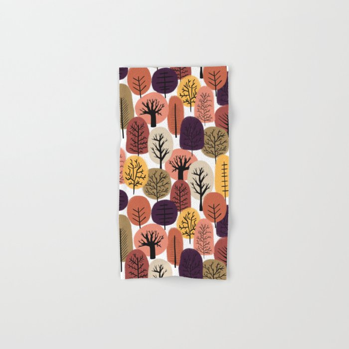 Autumn Trees Pattern Bath Towel Gallery Image 1