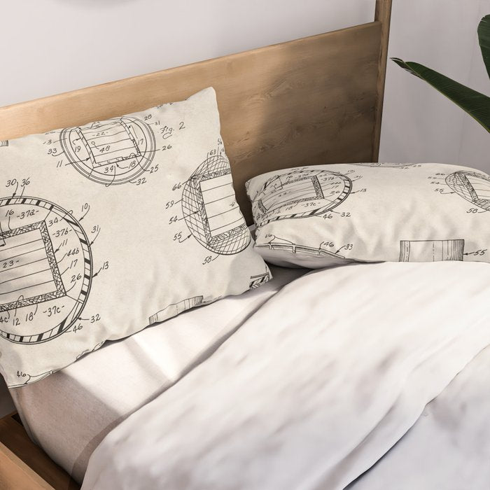 Whisky Barrel Patent - Whisky Art - Antique Pillow Sham Gallery Image 2