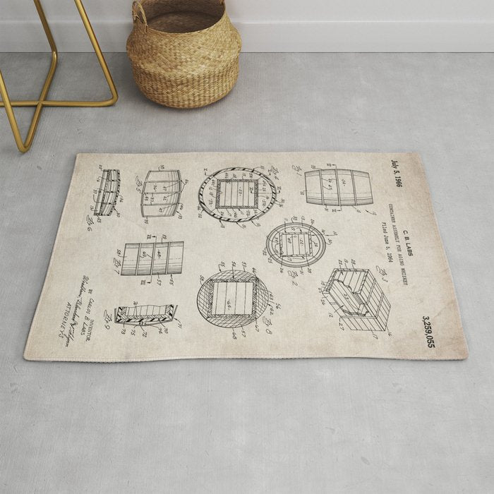 Whisky Barrel Patent - Whisky Art - Antique Rug Gallery Image 1