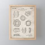 Whisky Barrel Patent - Whisky Art - Antique Mini Art Print Gallery Image 1