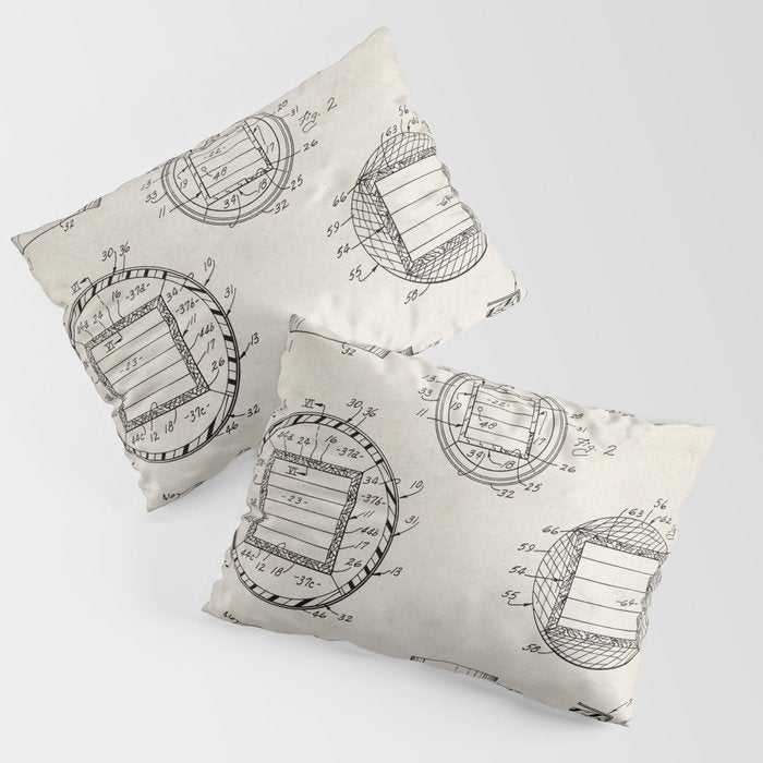 Whisky Barrel Patent - Whisky Art - Antique Pillow Sham Gallery Image 1