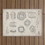 Whisky Barrel Patent - Whisky Art - Antique Outdoor Rug Gallery Image 1