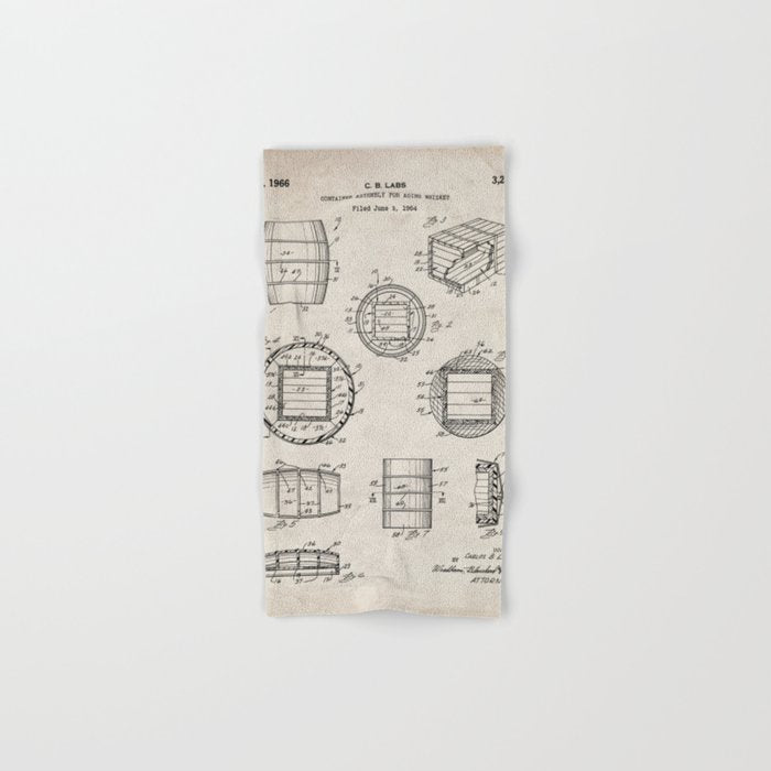 Whisky Barrel Patent - Whisky Art - Antique Towels Gallery Image 1