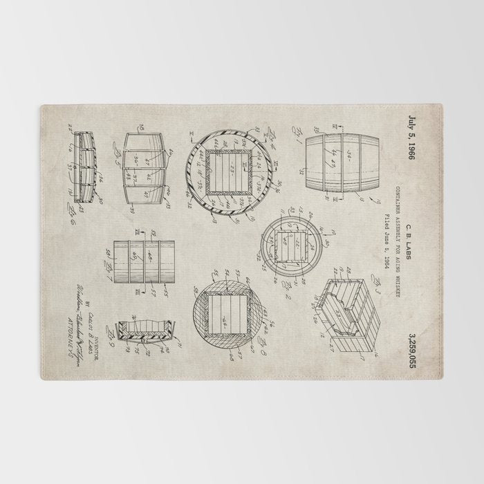 Whisky Barrel Patent - Whisky Art - Antique Rug Gallery Image 2