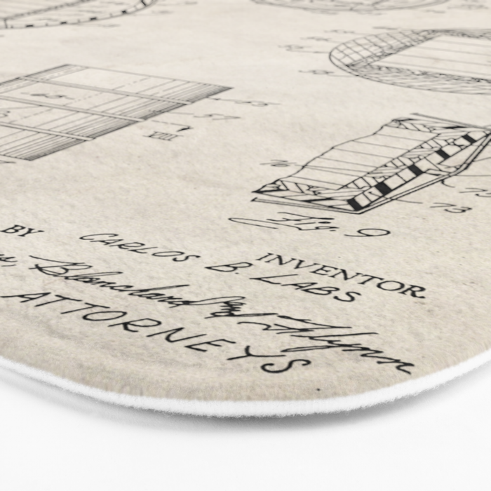 Whisky Barrel Patent - Whisky Art - Antique Bath Mat Gallery Image 3