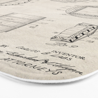 Whisky Barrel Patent - Whisky Art - Antique Bath Mat Gallery Image 3