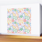 Abstract colorful doodle shape art pattern Wall Mural Gallery Image 2