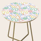 Abstract colorful doodle shape art pattern Side Table Gallery Image 2