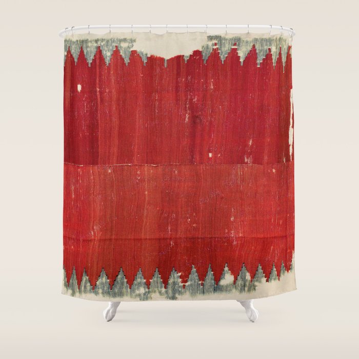 Fethiye  Antique Turkish Kilim Print Shower Curtain Gallery Image 1