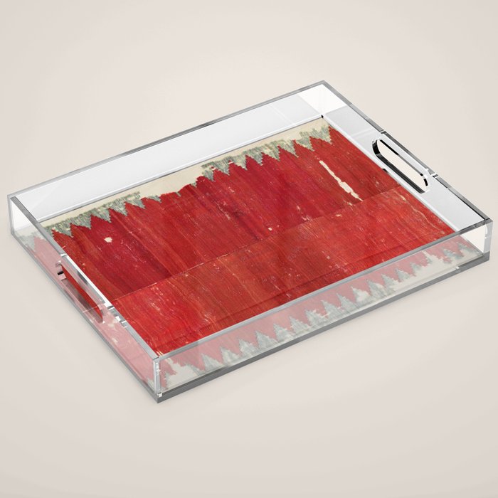 Fethiye  Antique Turkish Kilim Print Acrylic Tray Gallery Image 1