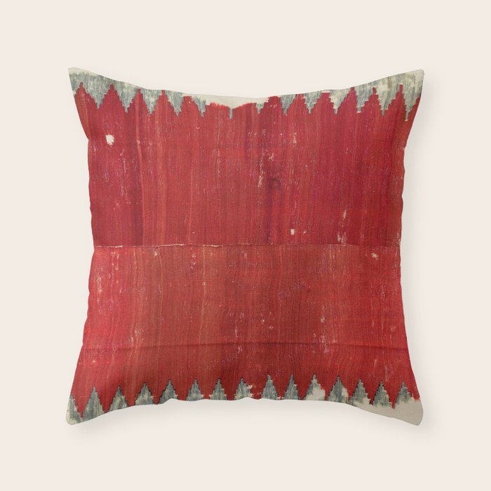 Fethiye  Antique Turkish Kilim Print Throw Pillow Gallery Image 6